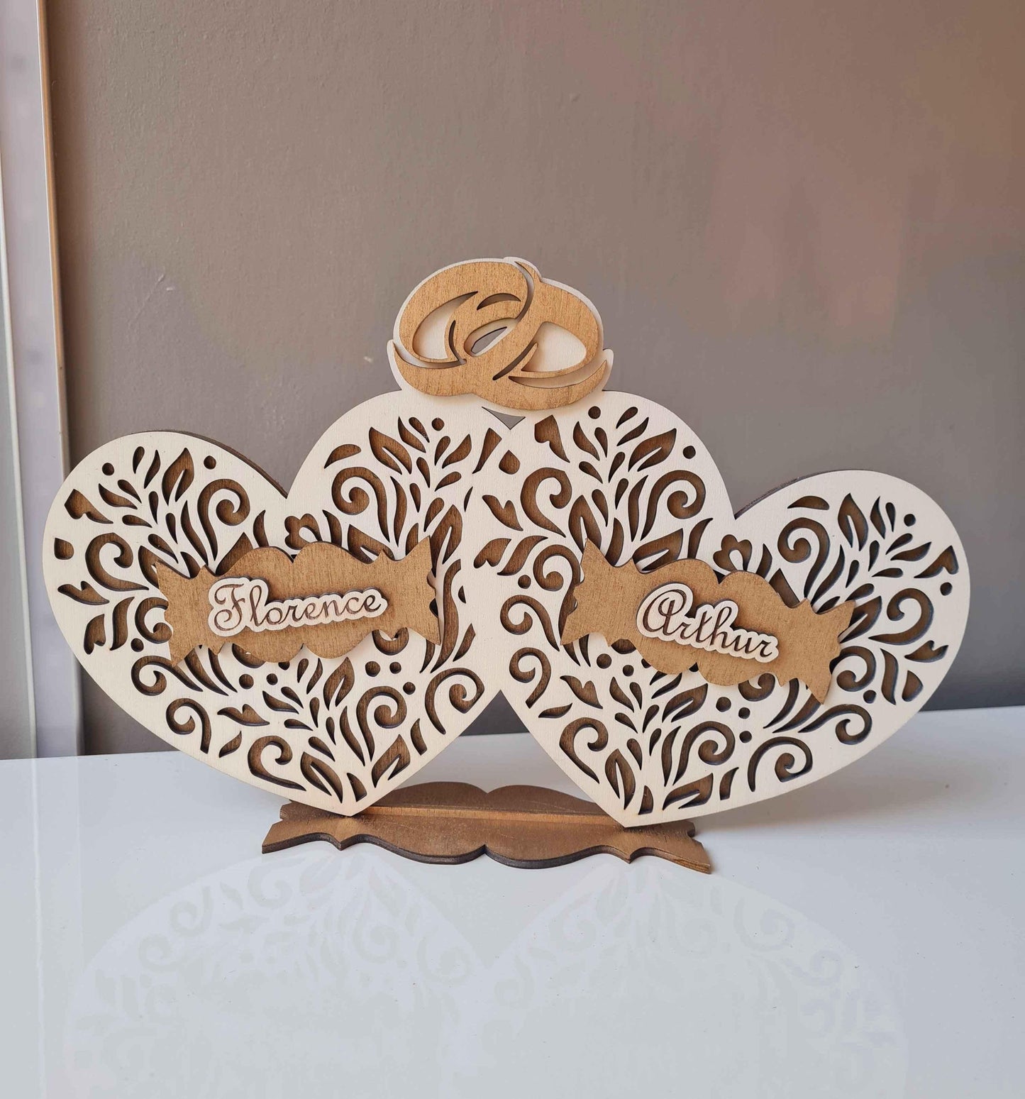 Coeur en bois personnalisé pour célébrer l'amour - LIJO CREA