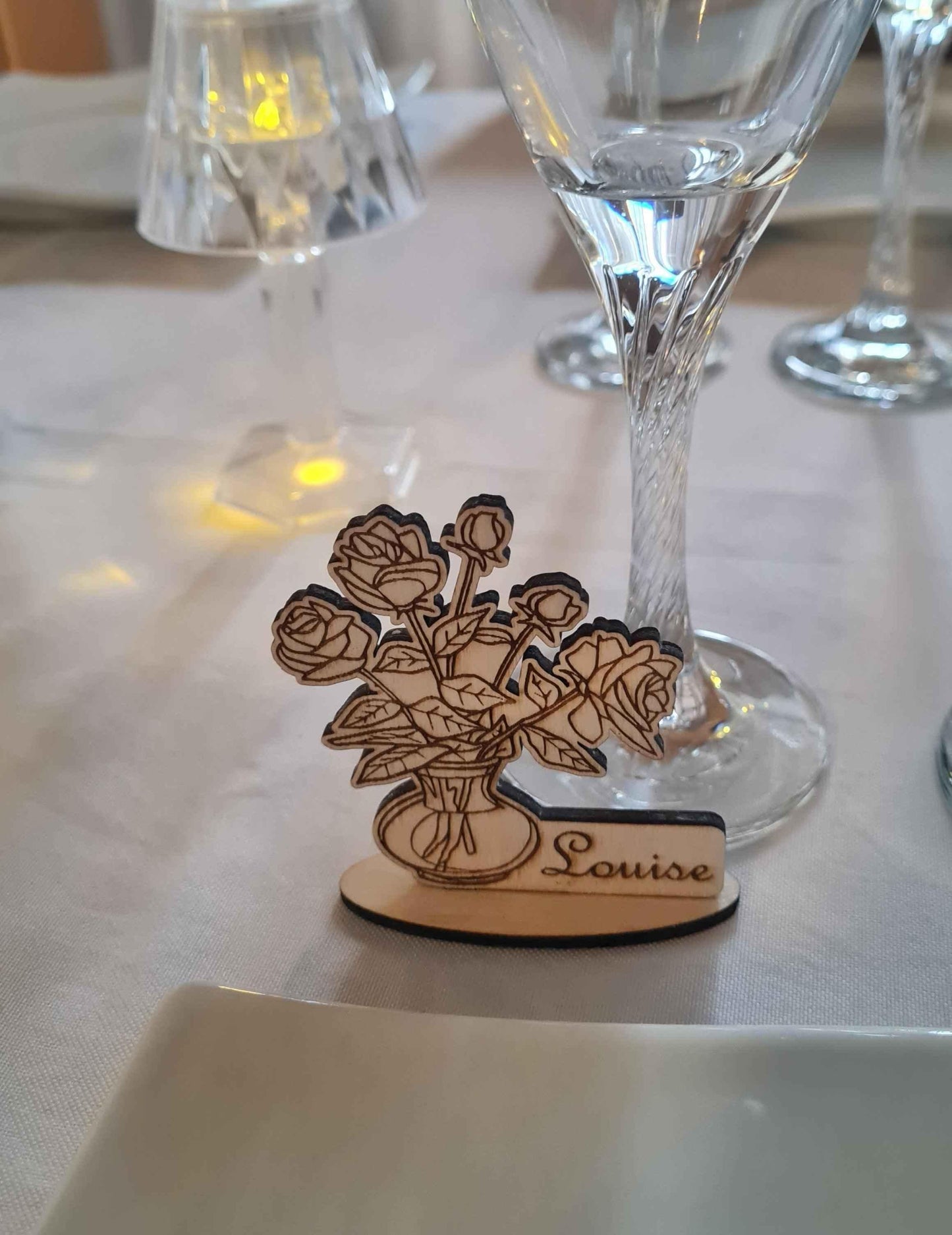 Marque-place fleurs Élégant pour une table chic - LIJO CREA