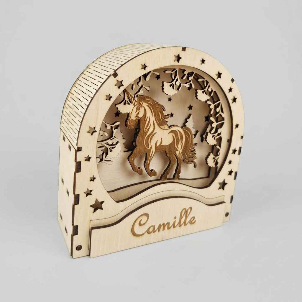 Boîte à lumière LED personnalisée cheval poney - Lightbox LED Cheval - LIJO CREA