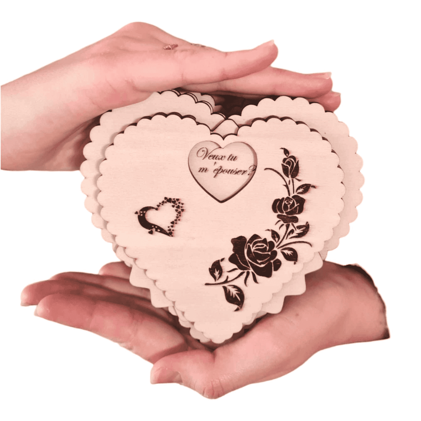 Boite cœur en bois personnalisée pour un cadeau unique - LIJO CREA