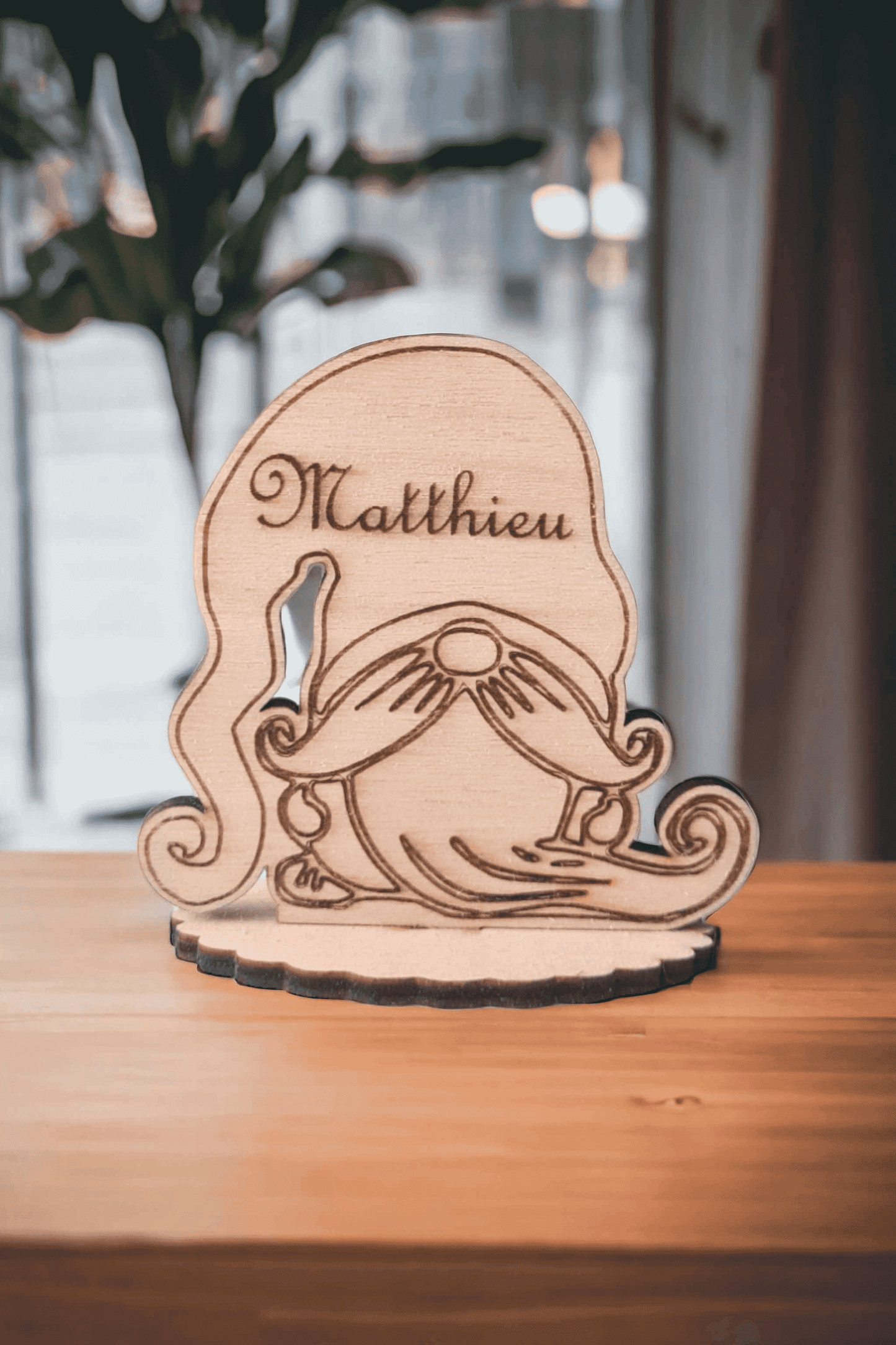 Marque-places gnome Noël pour fêtes de fin d'année - LIJO CREA