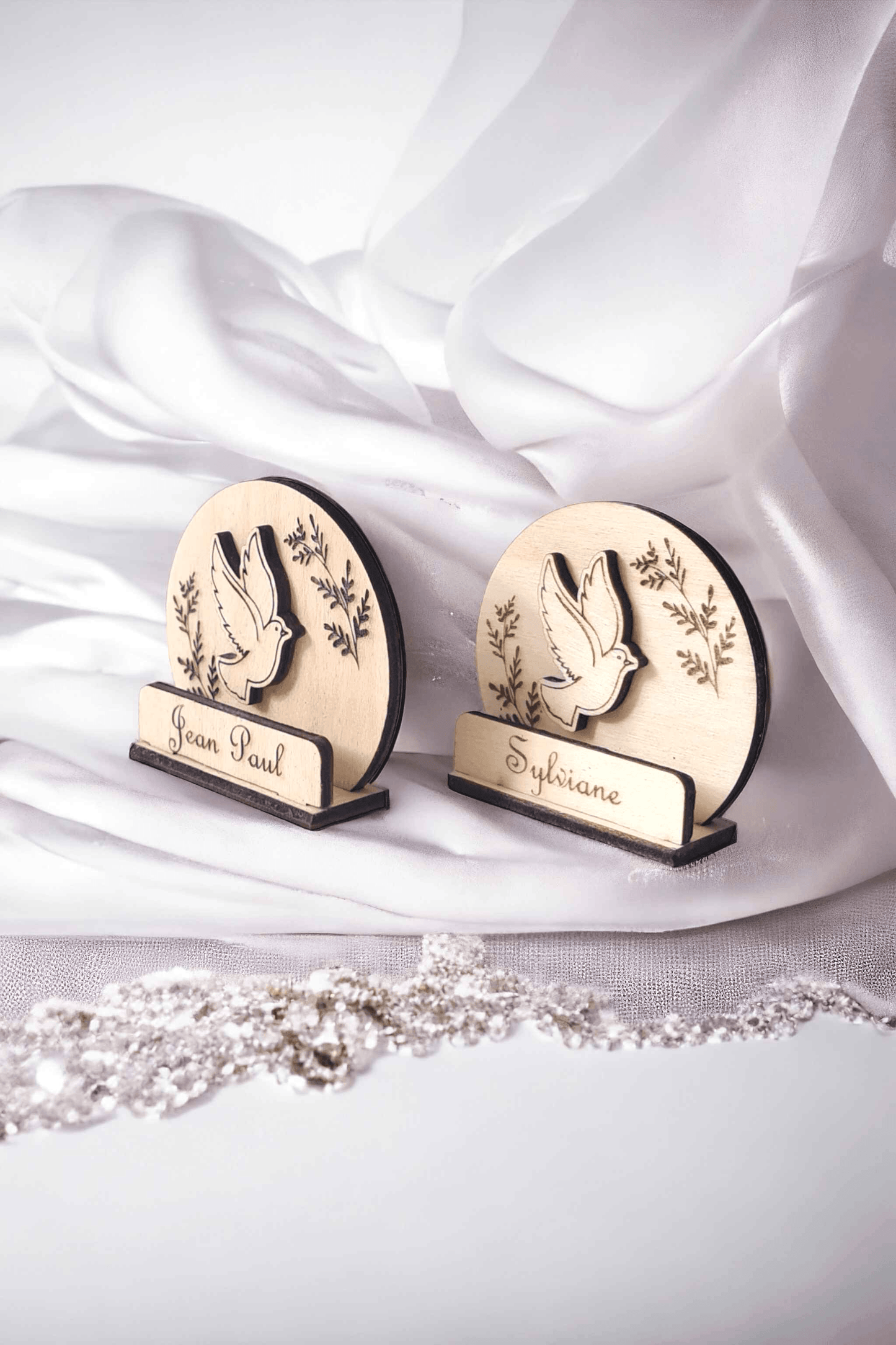 Marque-places Coeur mariage - Mariage élégants et personnalisés - LIJO CREA