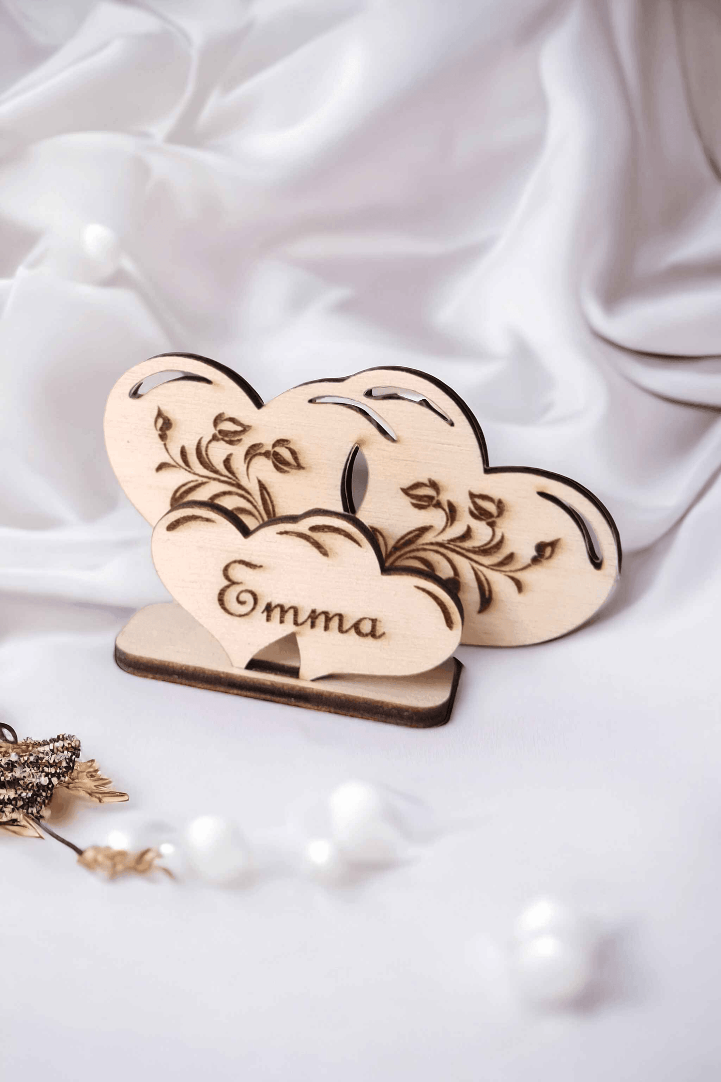 Marque-places Coeur mariage - Mariage élégants et personnalisés - LIJO CREA