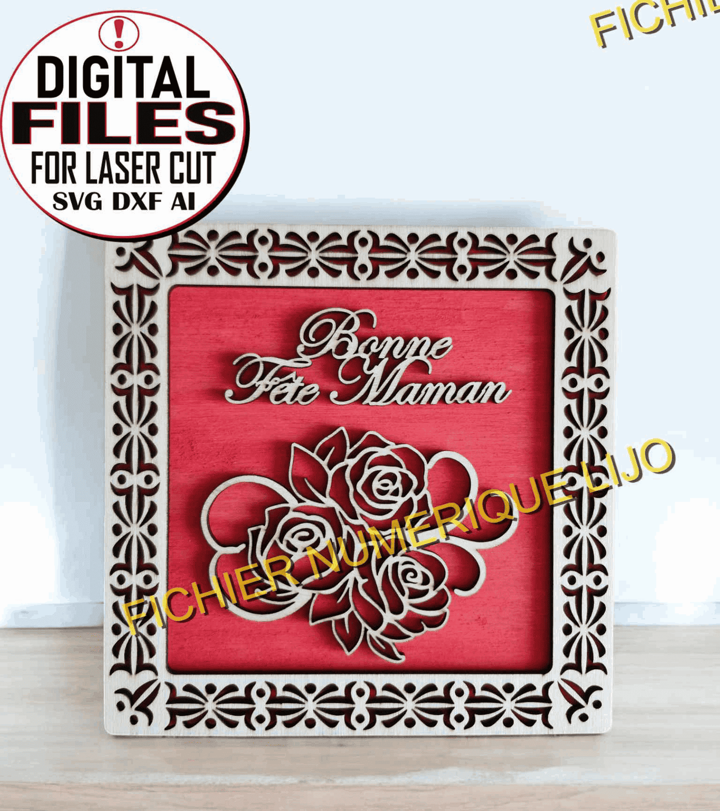 Cadre Fête des Mères et Mamies - Fichier cadre fête mère à télécharger - LIJO CREA