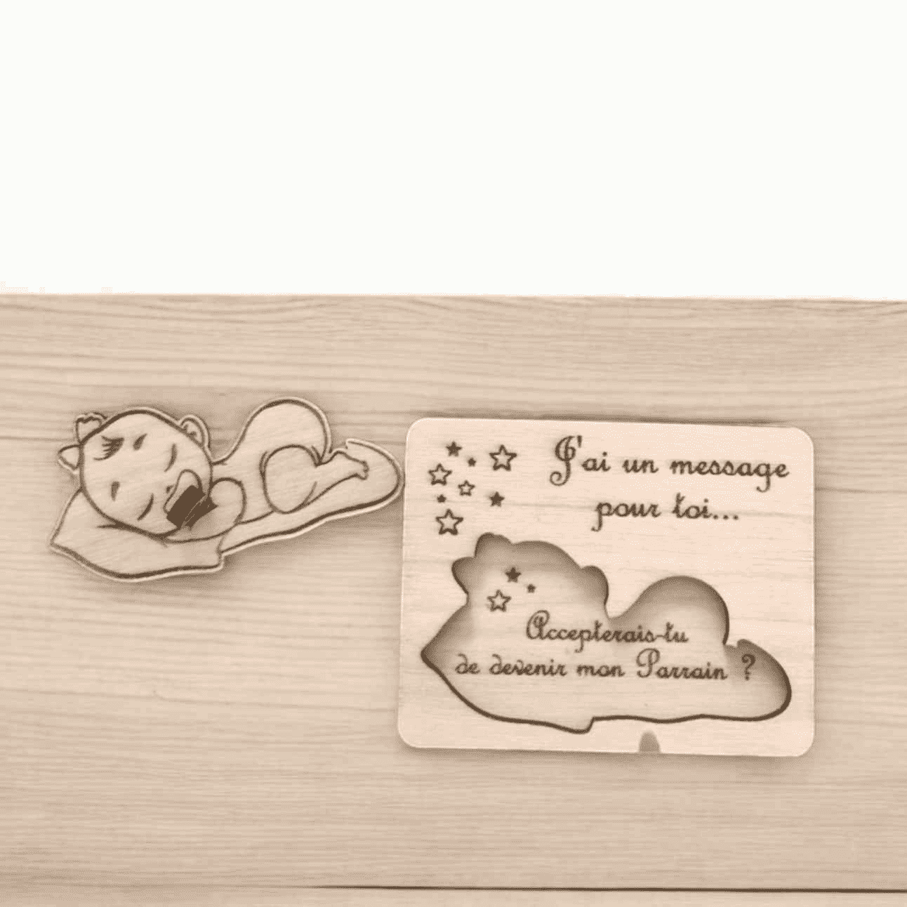 Magnet Baptême Parrain Marraine Personnalisé - Magnets Baptême Parrain Marraine Unique - LIJO CREA