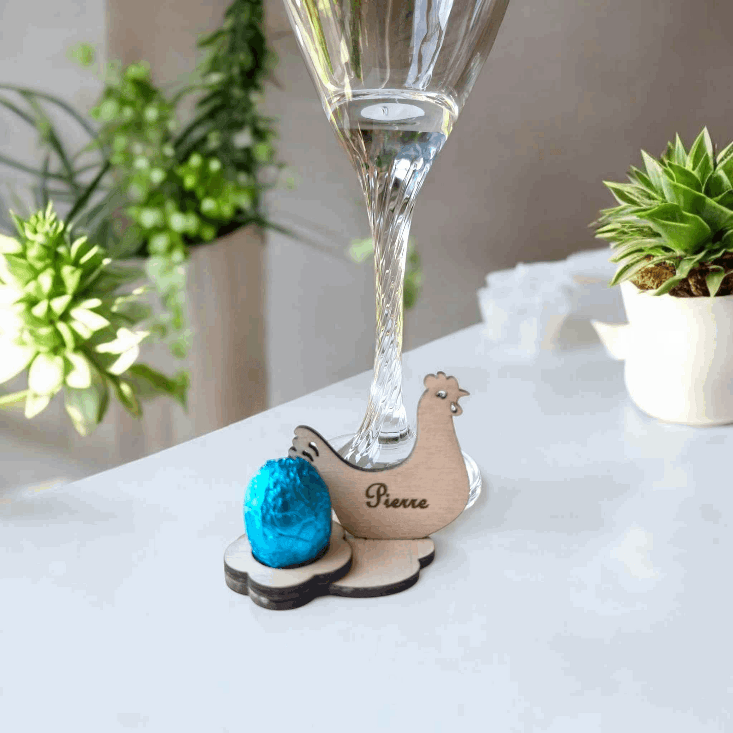 Marque-place Pâques poule pour une décoration festive - LIJO CREA