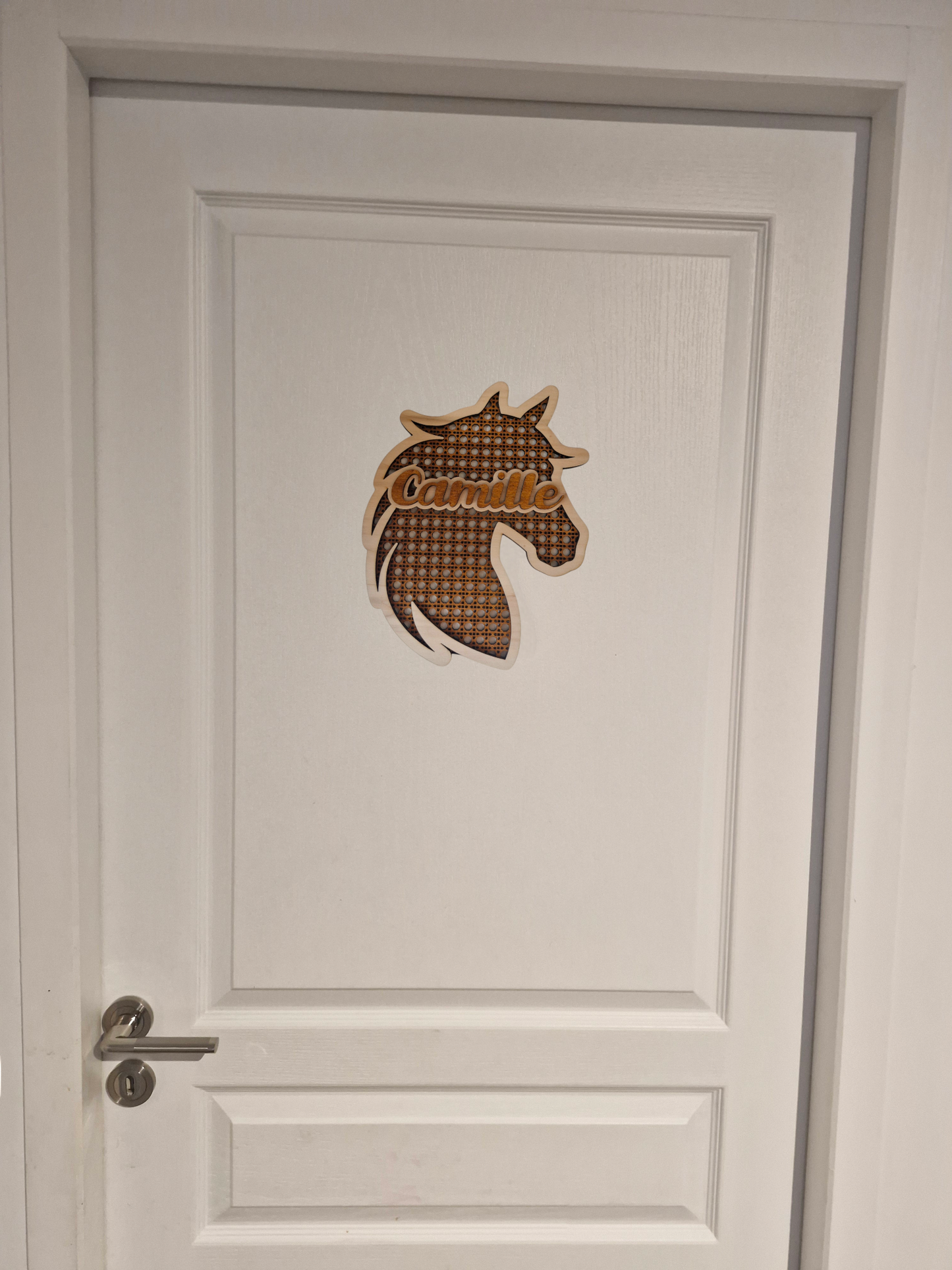 décoration cheval porte en bois personnalisé LIJO