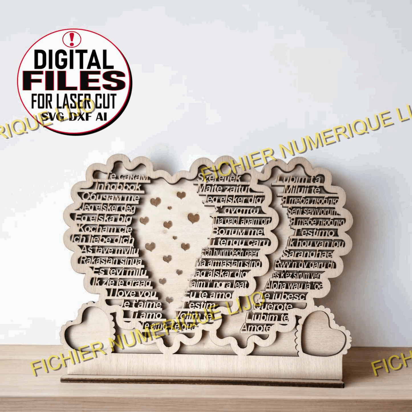 Fichier coeur i love you - Créez des souvenirs inoubliables. - LIJO CREA