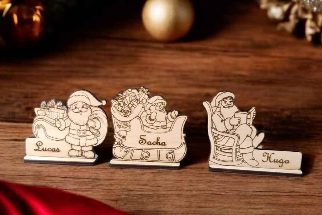Marque-places Père Noël pour des fêtes enchantées - LIJO CREA