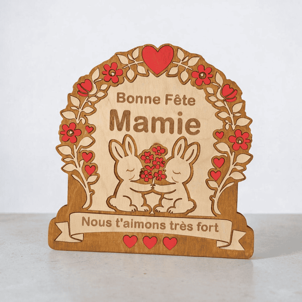 idée cadeau fête des mères fete des mamies personnalisé en bois cadeau orginal unique maman mamie fleur