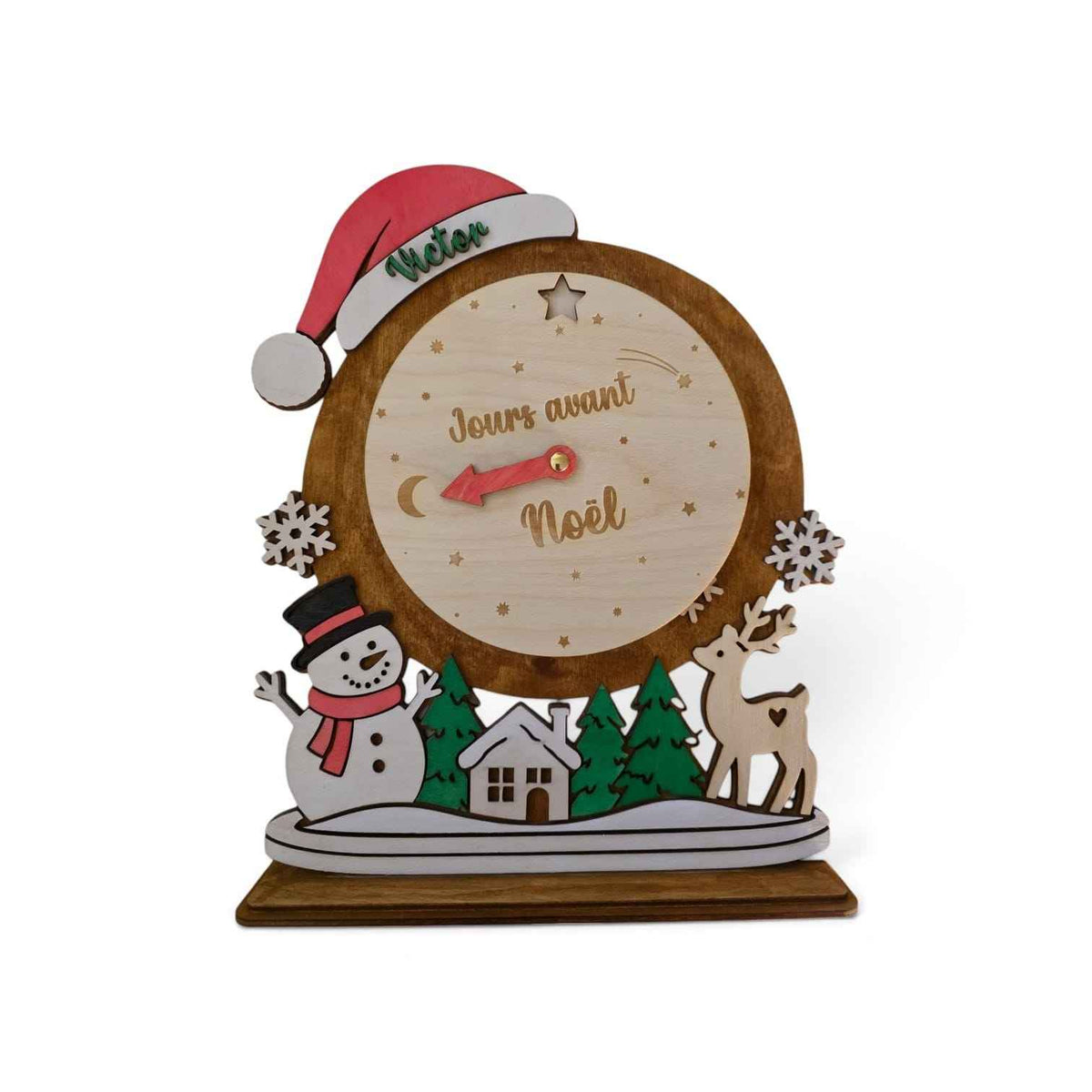 décompte de noël personnalisé compte à rebours de noël idée cadeau personnalisé original
