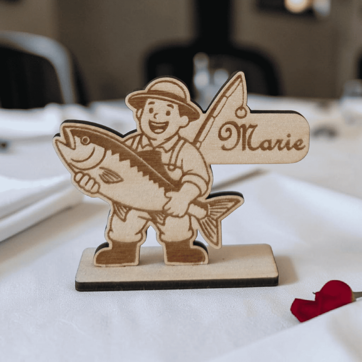 marque place pêcheur pêche poisson déco table fête des pères