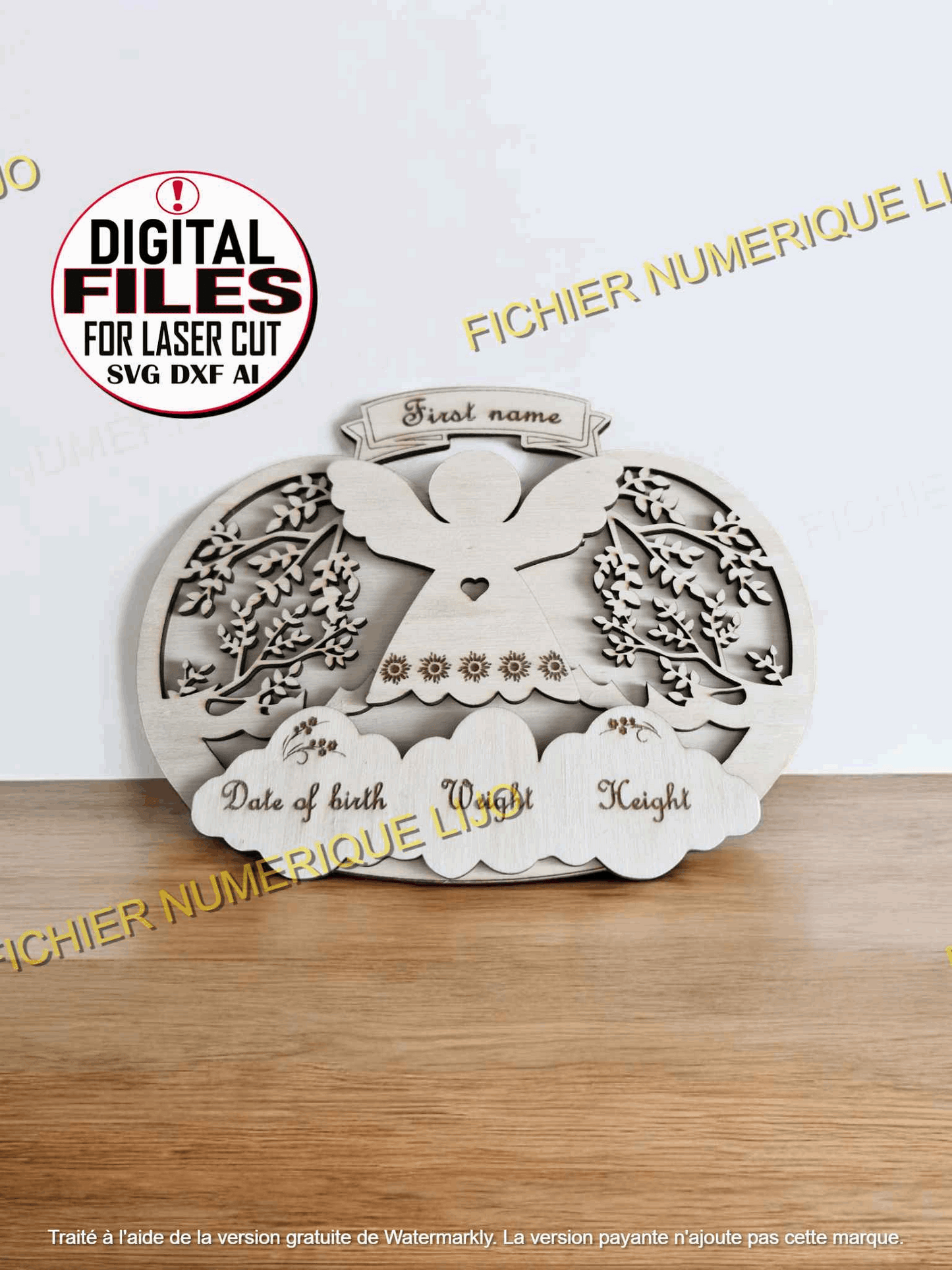 Décoration Baptême pour Naissance Bébé - Fichier Décoration Baptême - LIJO CREA