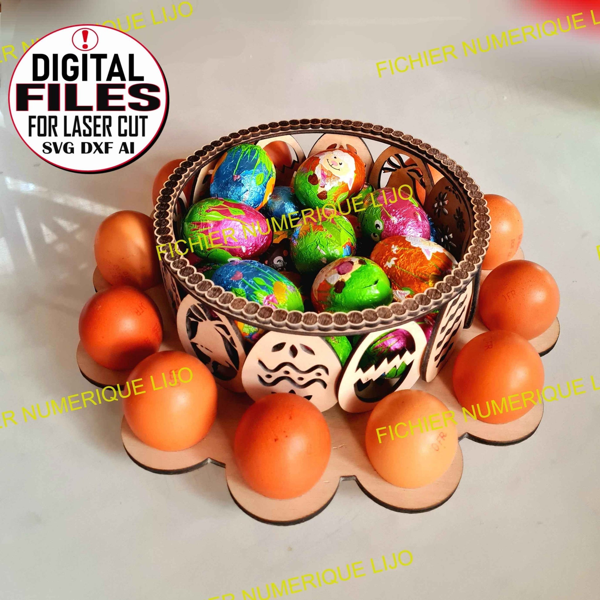Panier Oeufs Pâques - Fichier Panier Pâques à Télécharger - LIJO CREA