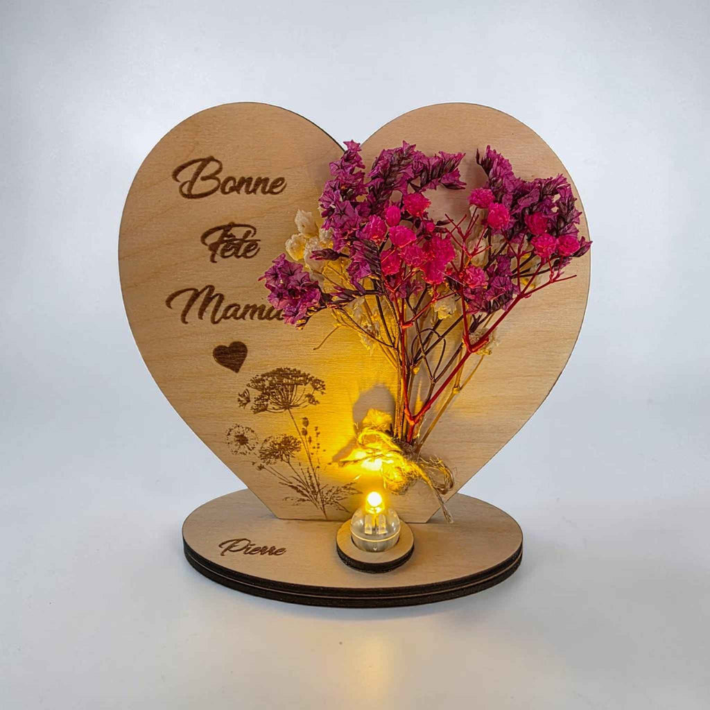 Décoration Coeur Fleurs Séchées