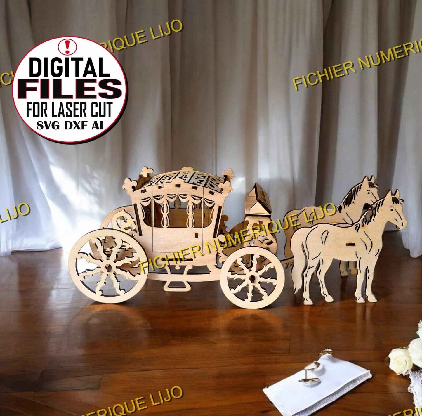 Calèche mariage - Fichier Calèche mariage pour un jour inoubliable - LIJO CREA