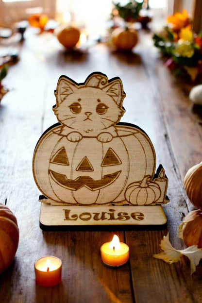 Marque-places Halloween personnalisés : Sorcière, Fantôme, Citrouille - LIJO CREA