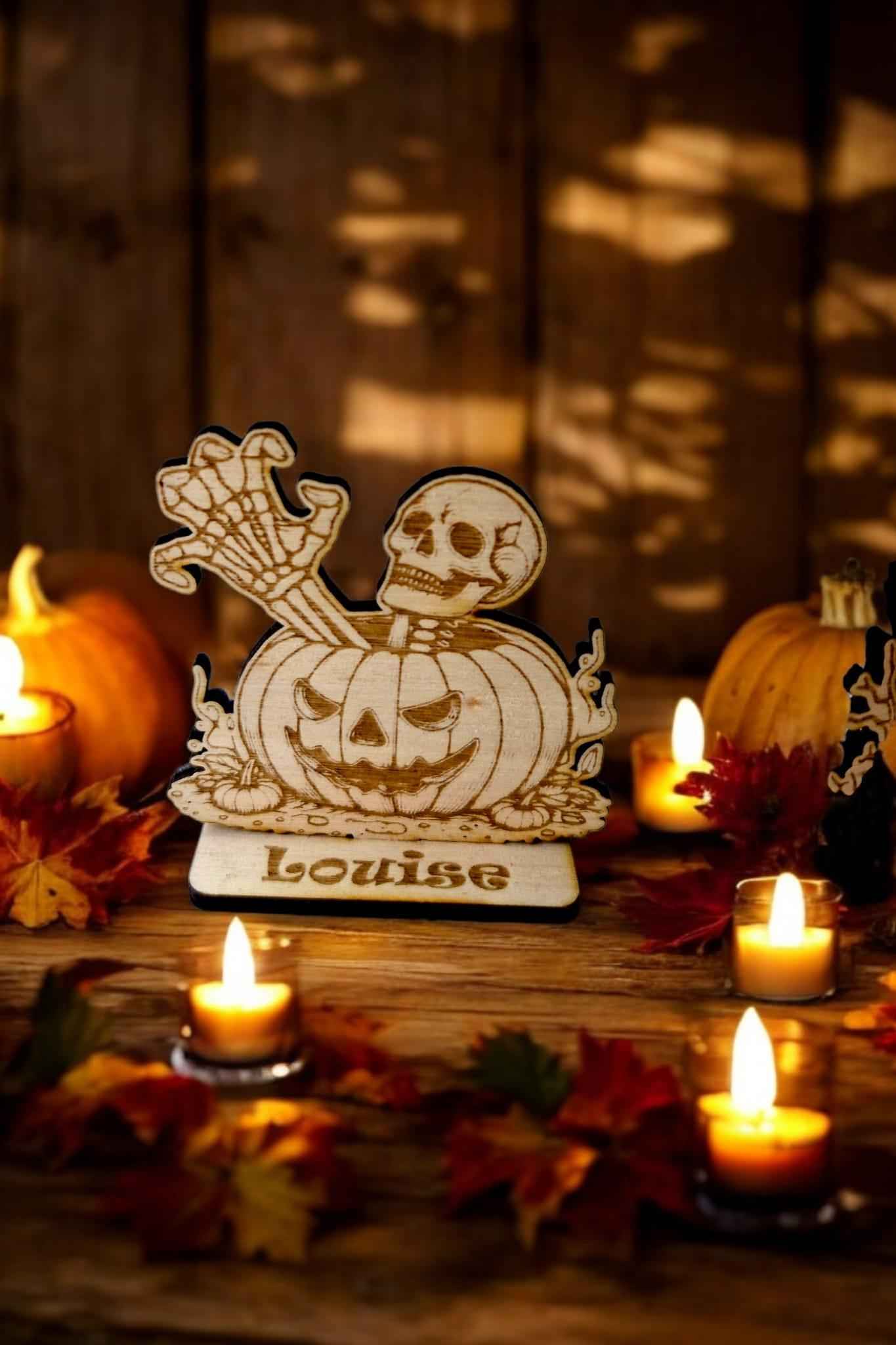Marque-places Halloween personnalisés : Sorcière, Fantôme, Citrouille - LIJO CREA