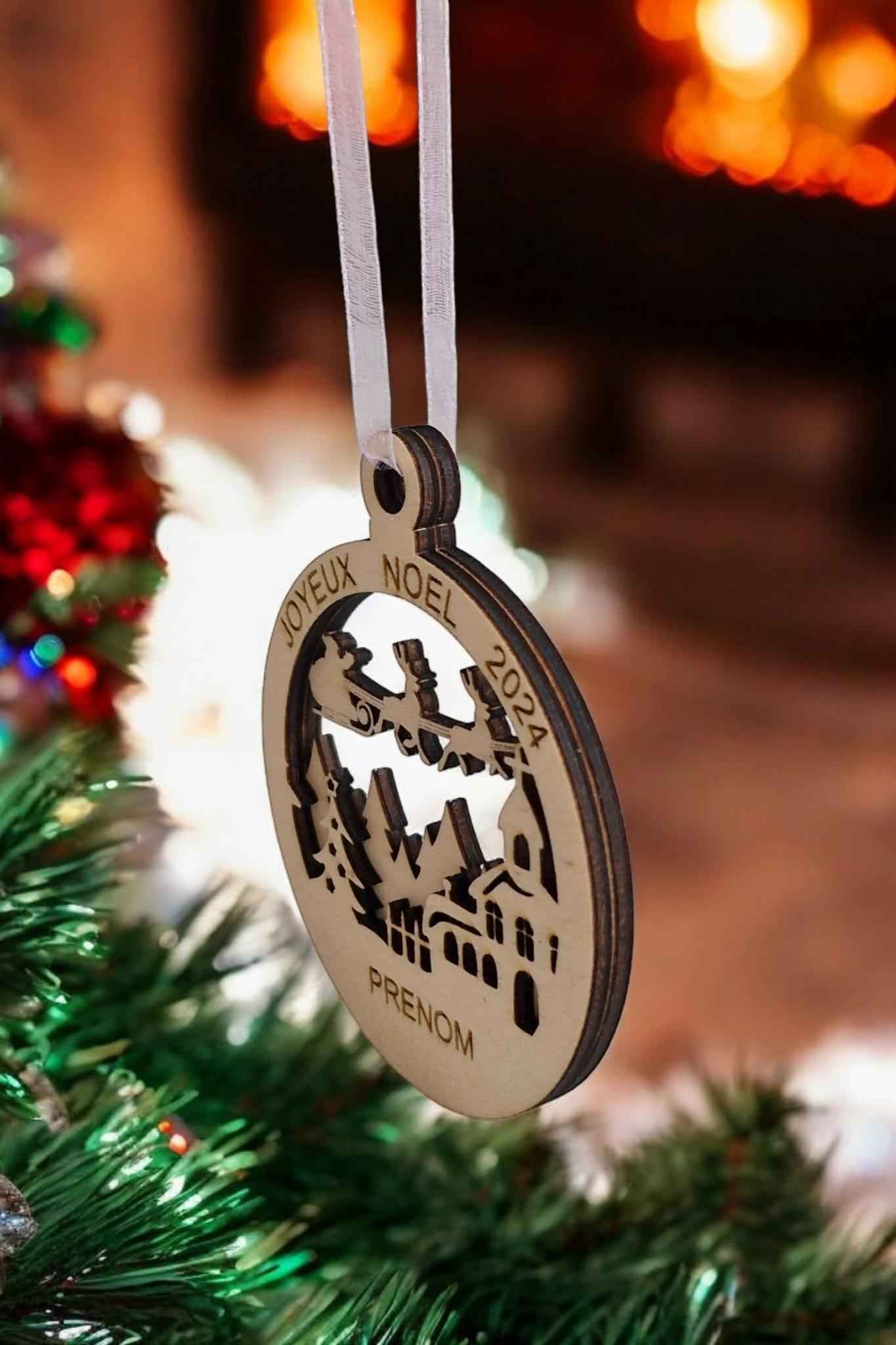 Boule de Noël village personnalisée pour un Noël magique - LIJO CREA