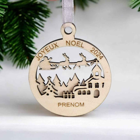 Boule de Noël village personnalisée pour un Noël magique - LIJO CREA