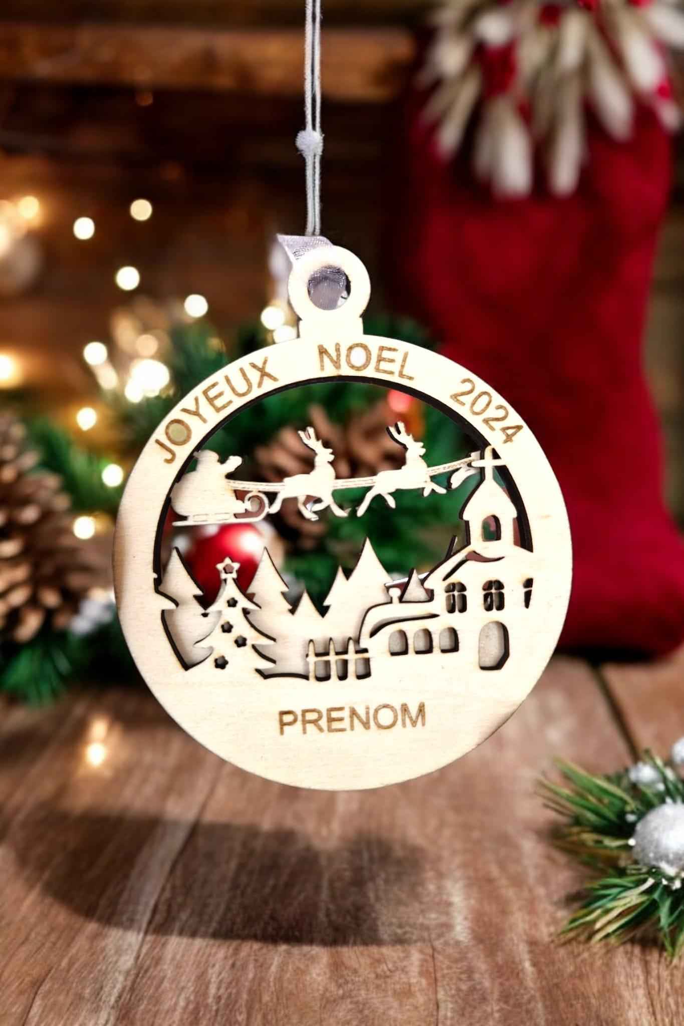Boule de Noël village personnalisée pour un Noël magique - LIJO CREA