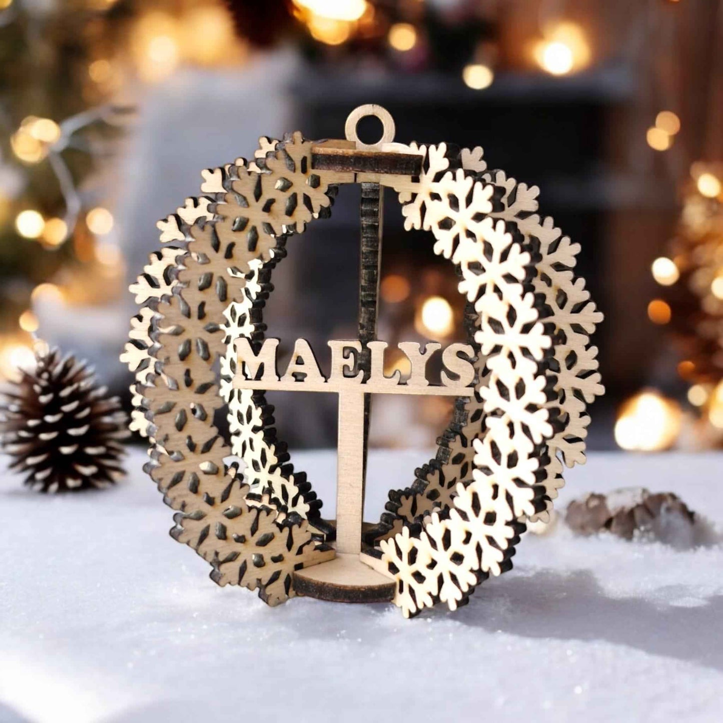 Boule Noël Flocon personnalisée en 3D - LIJO CREA