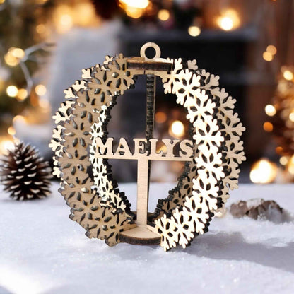 Boule Noël Flocon personnalisée en 3D - LIJO CREA