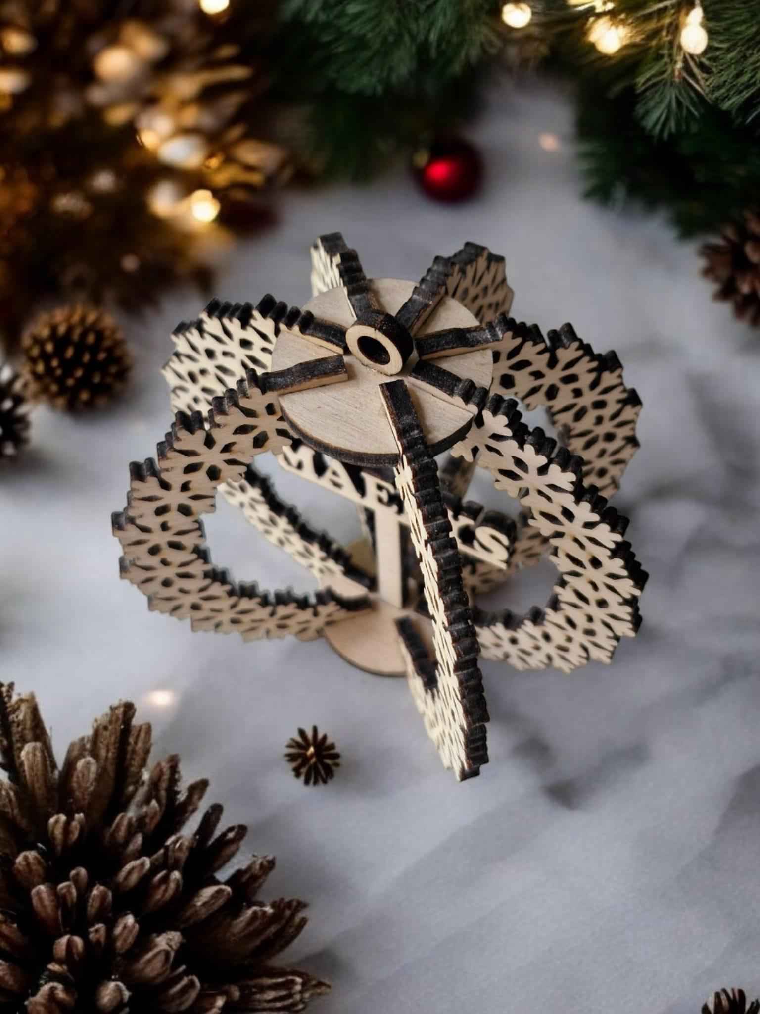 Boule Noël Flocon personnalisée en 3D - LIJO CREA