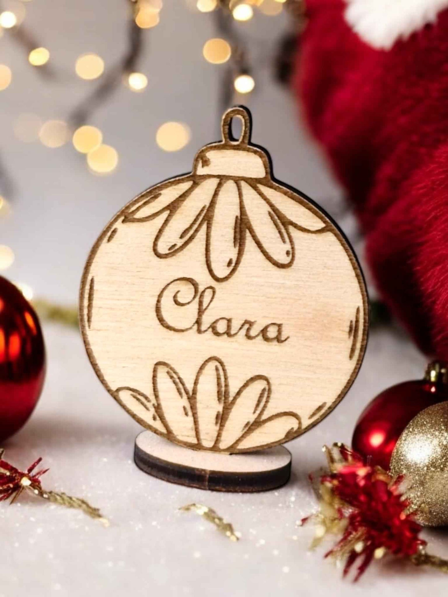Marque-places Boule Noël personnalisés pour vos fêtes - LIJO CREA