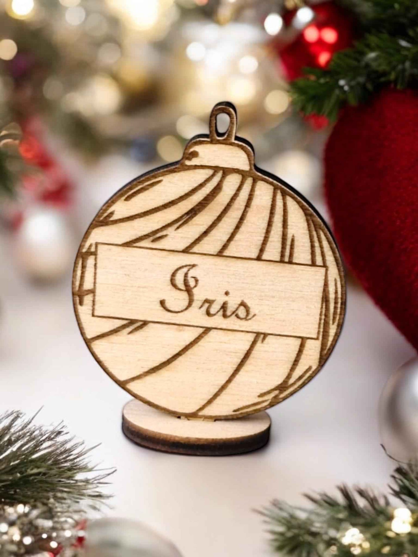Marque-places Boule Noël personnalisés pour vos fêtes - LIJO CREA