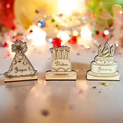 Marque-places anniversaire personnalisés pour événements festifs - LIJO CREA