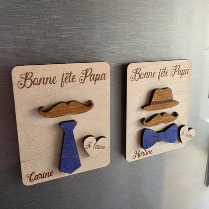 magnet fête des pères papi tonton idée cadeau original aimant frigo personnalisé 