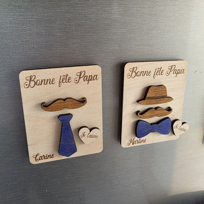 magnet fête des pères papi tonton idée cadeau original aimant frigo personnalisé 