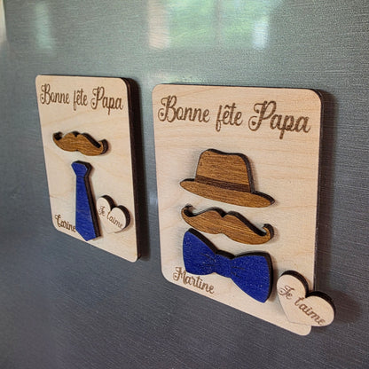 magnet fête des pères papi tonton idée cadeau original aimant frigo personnalisé 