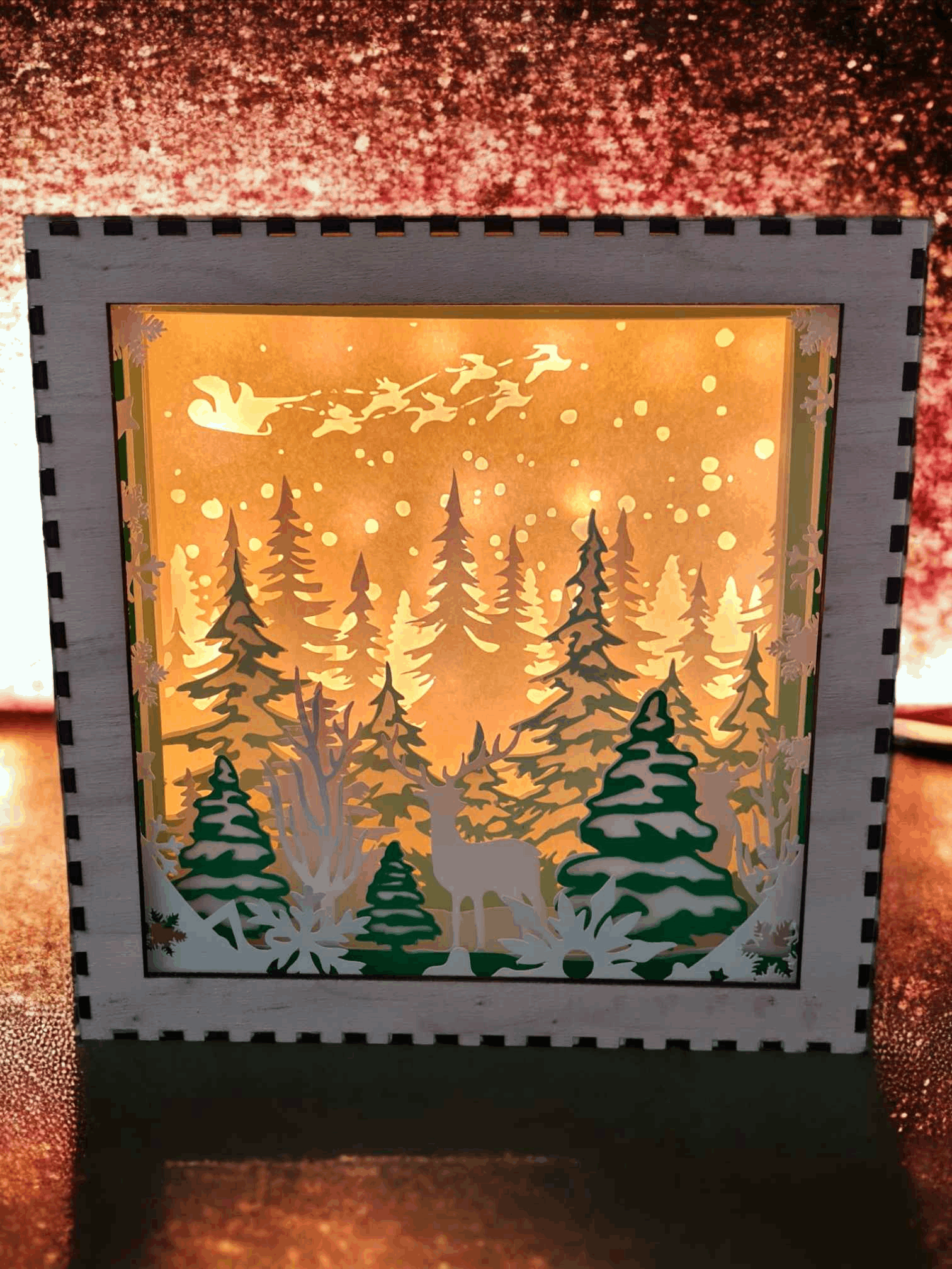 Noël Sapin - Fichier Lightbox Sapin Noël pour Décorations Festives - LIJO CREA