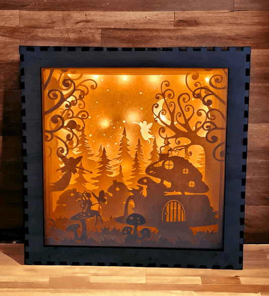 Fée : fichier lightbox village fée pour une décoration magique - LIJO CREA
