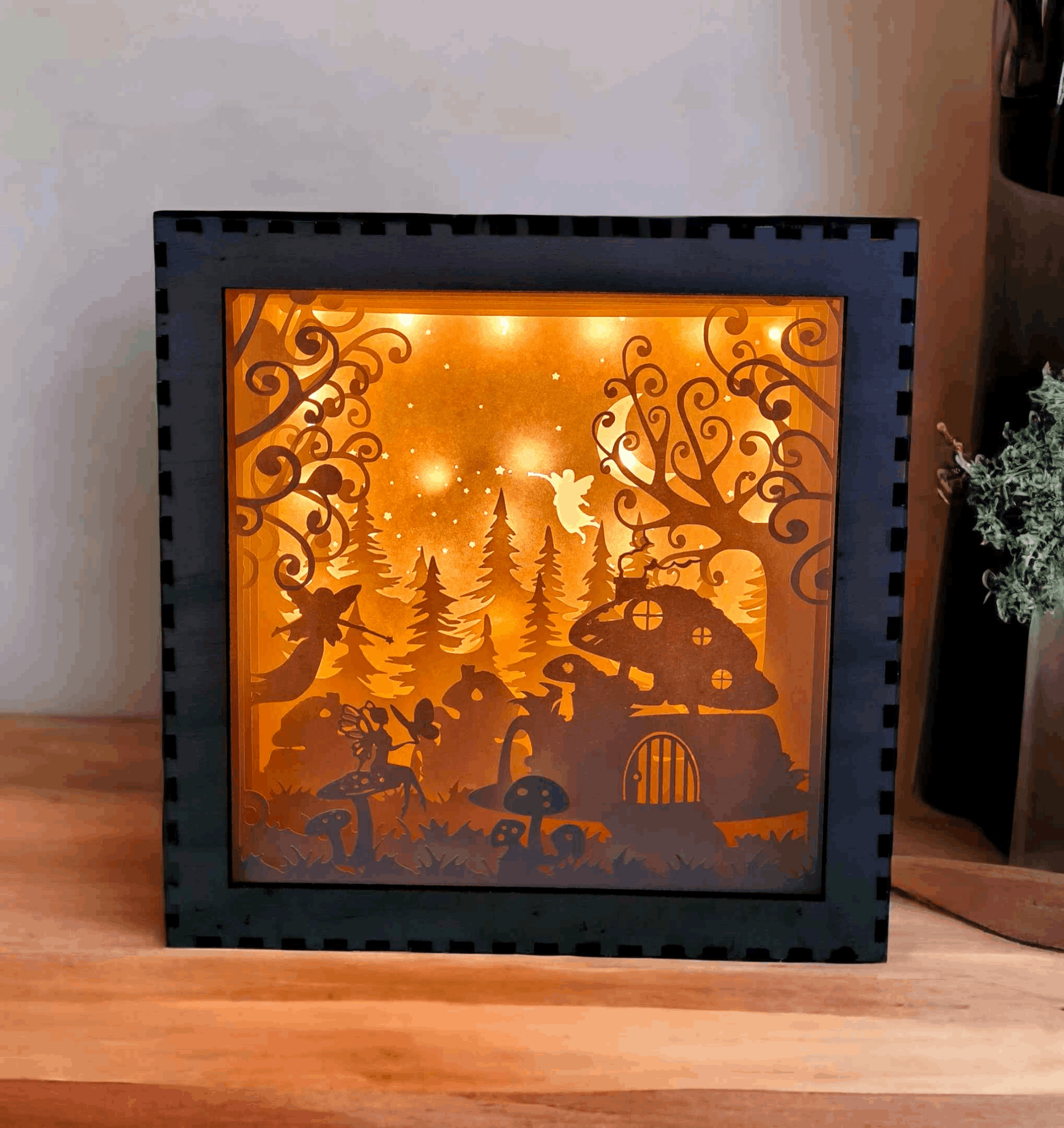 Fée : fichier lightbox village fée pour une décoration magique - LIJO CREA