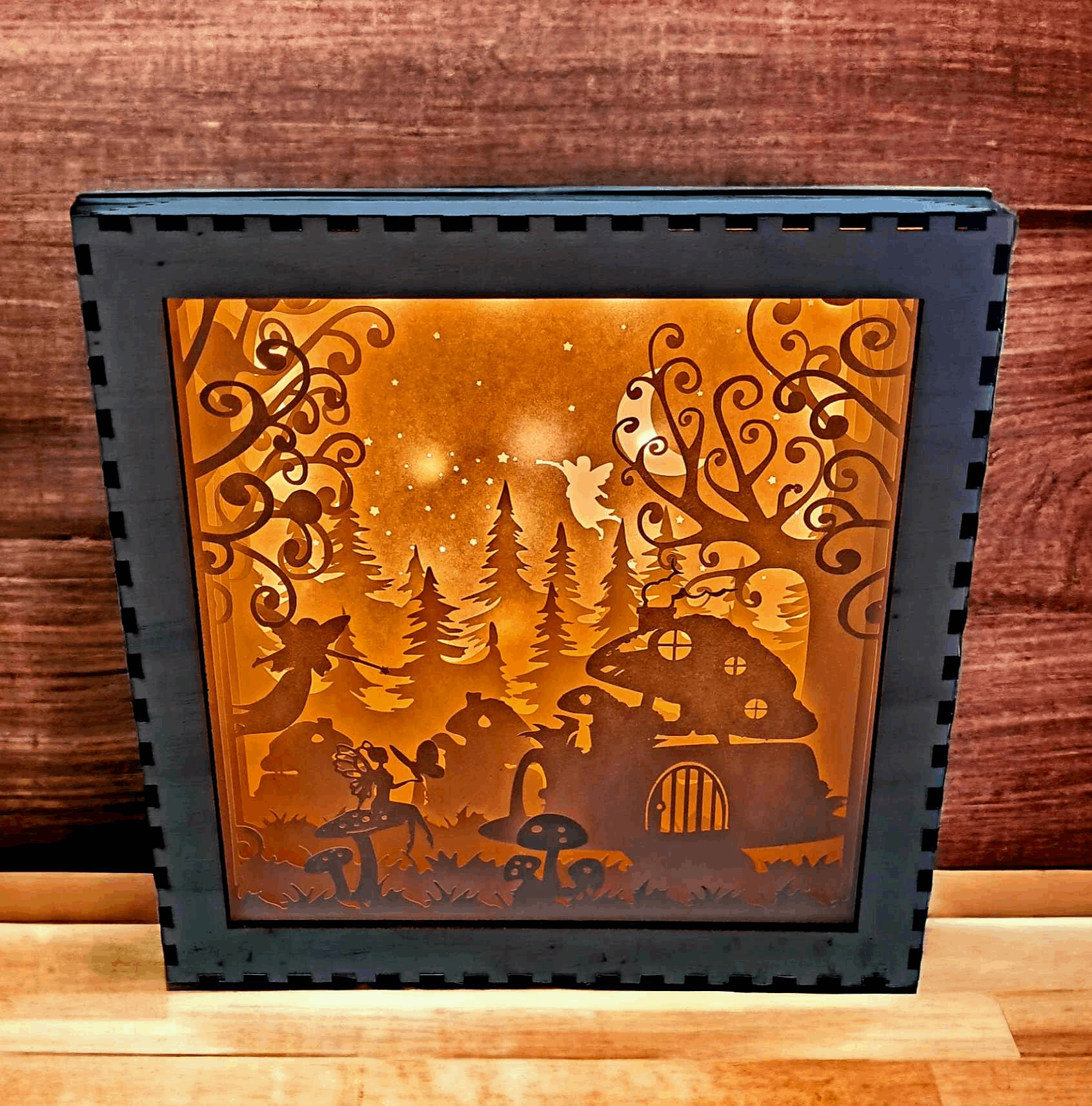 Fée : fichier lightbox village fée pour une décoration magique - LIJO CREA