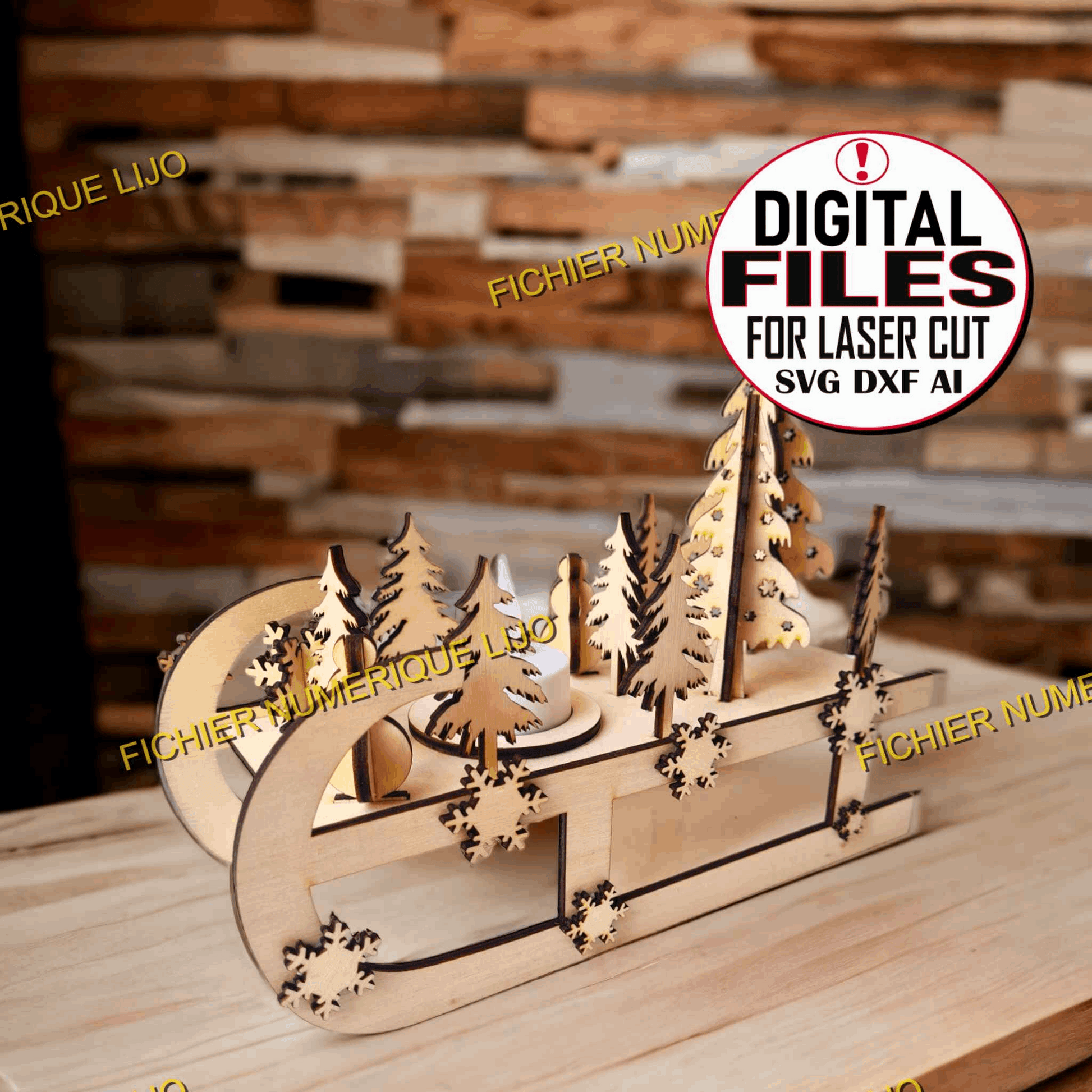 Luge de Noël - Fichier Luge Noël à Télécharger - LIJO CREA