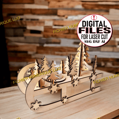 Luge de Noël - Fichier Luge Noël à Télécharger - LIJO CREA