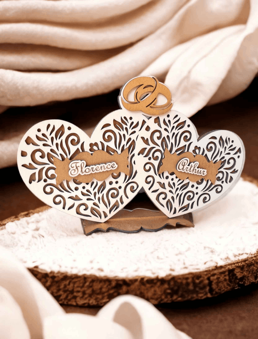 Coeur en bois personnalisé pour célébrer l'amour - LIJO CREA