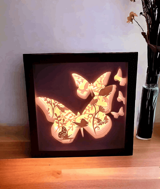 Papillon - Fichier Lightbox Silhouette Papillon à Télécharger - LIJO CREA