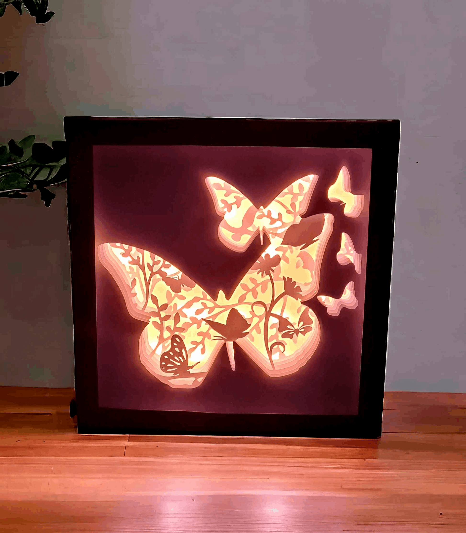 Papillon - Fichier Lightbox Silhouette Papillon à Télécharger - LIJO CREA