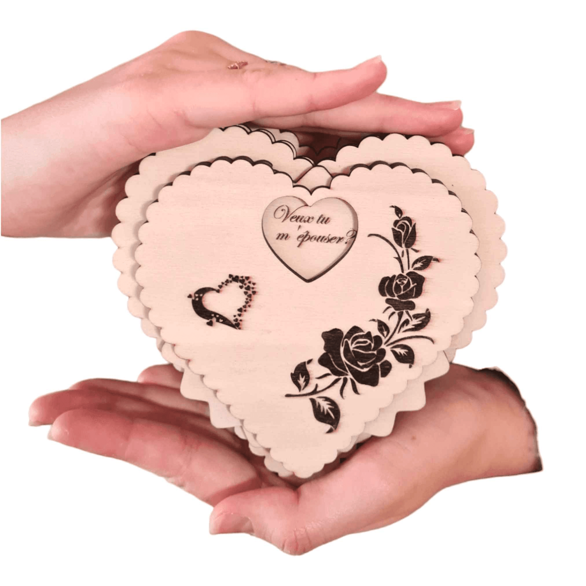 Boite cœur en bois personnalisée pour un cadeau unique - LIJO CREA