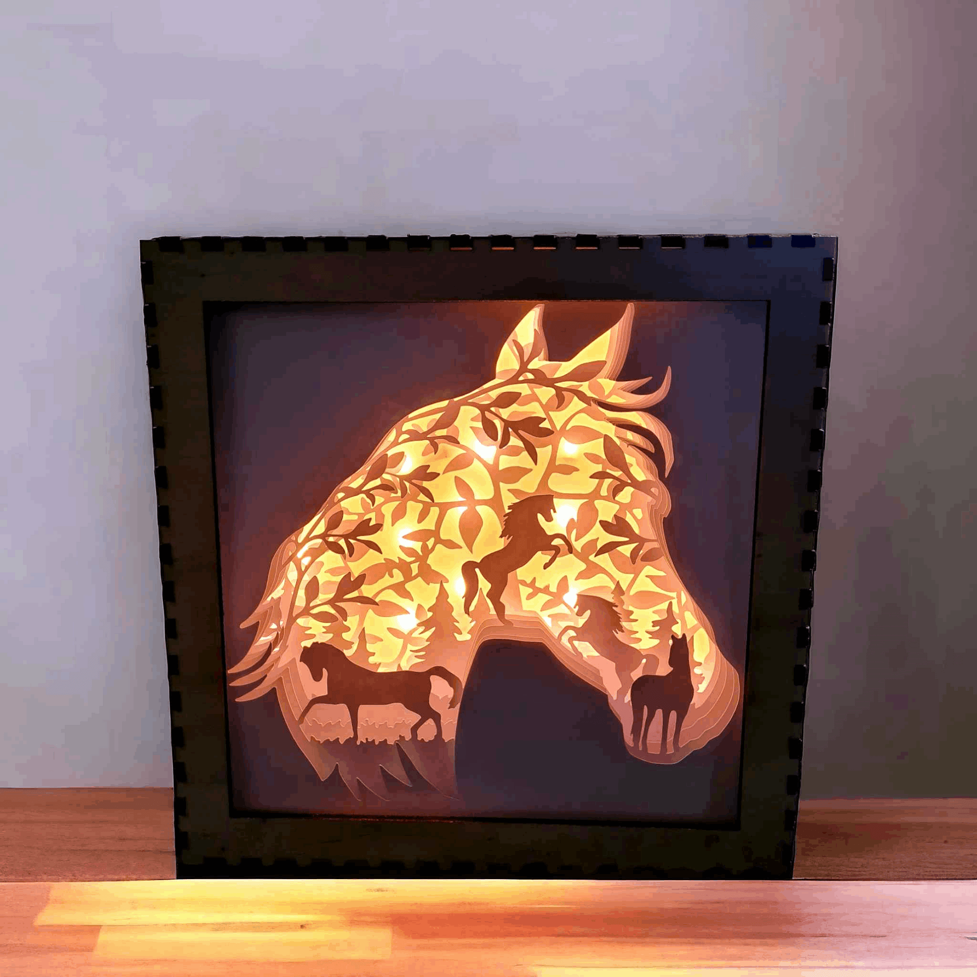 Cheval Tête - Fichier Lightbox Silhouette Cheval à Télécharger - LIJO CREA