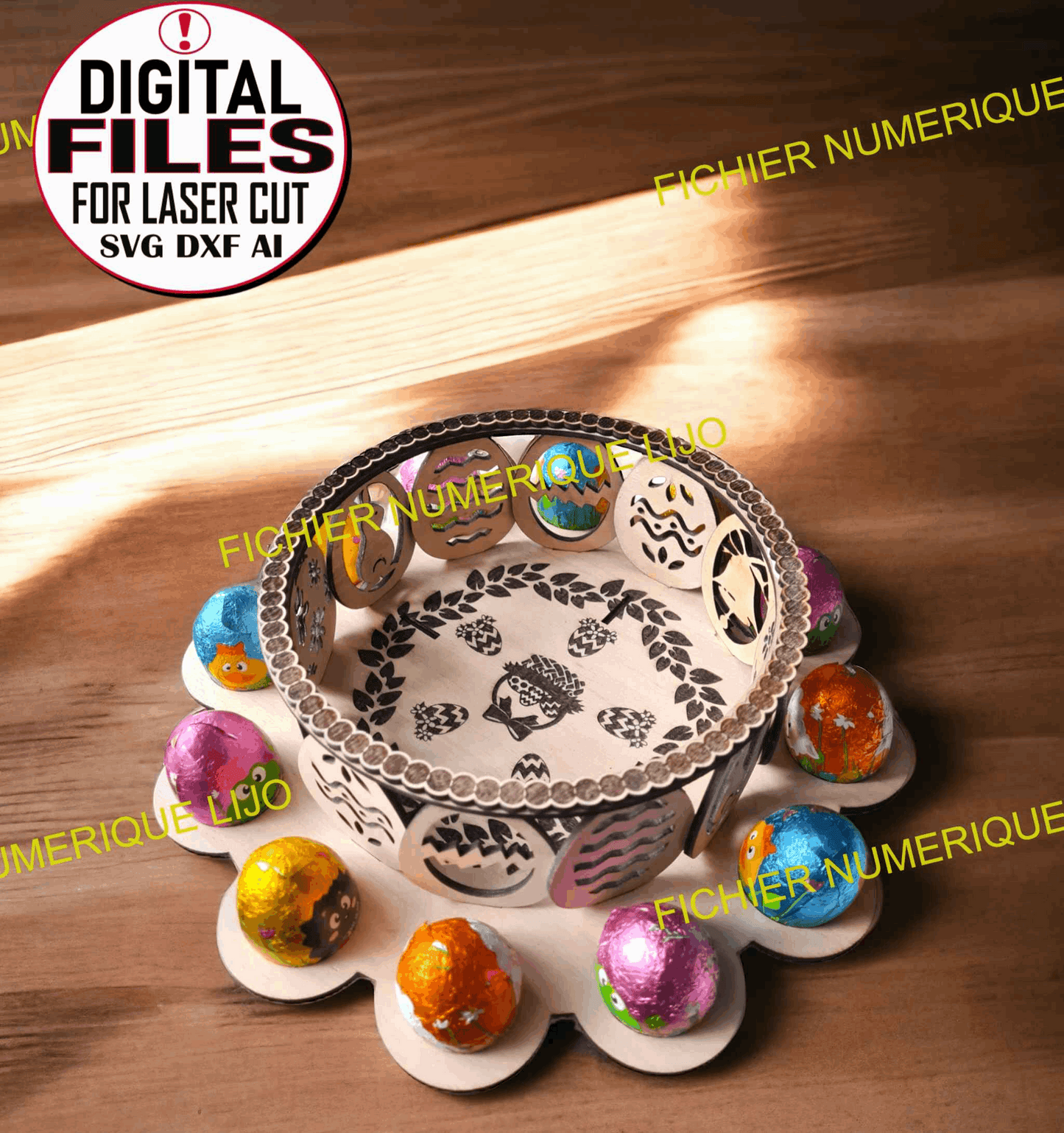 Panier Oeufs Pâques - Fichier Panier Pâques à Télécharger - LIJO CREA