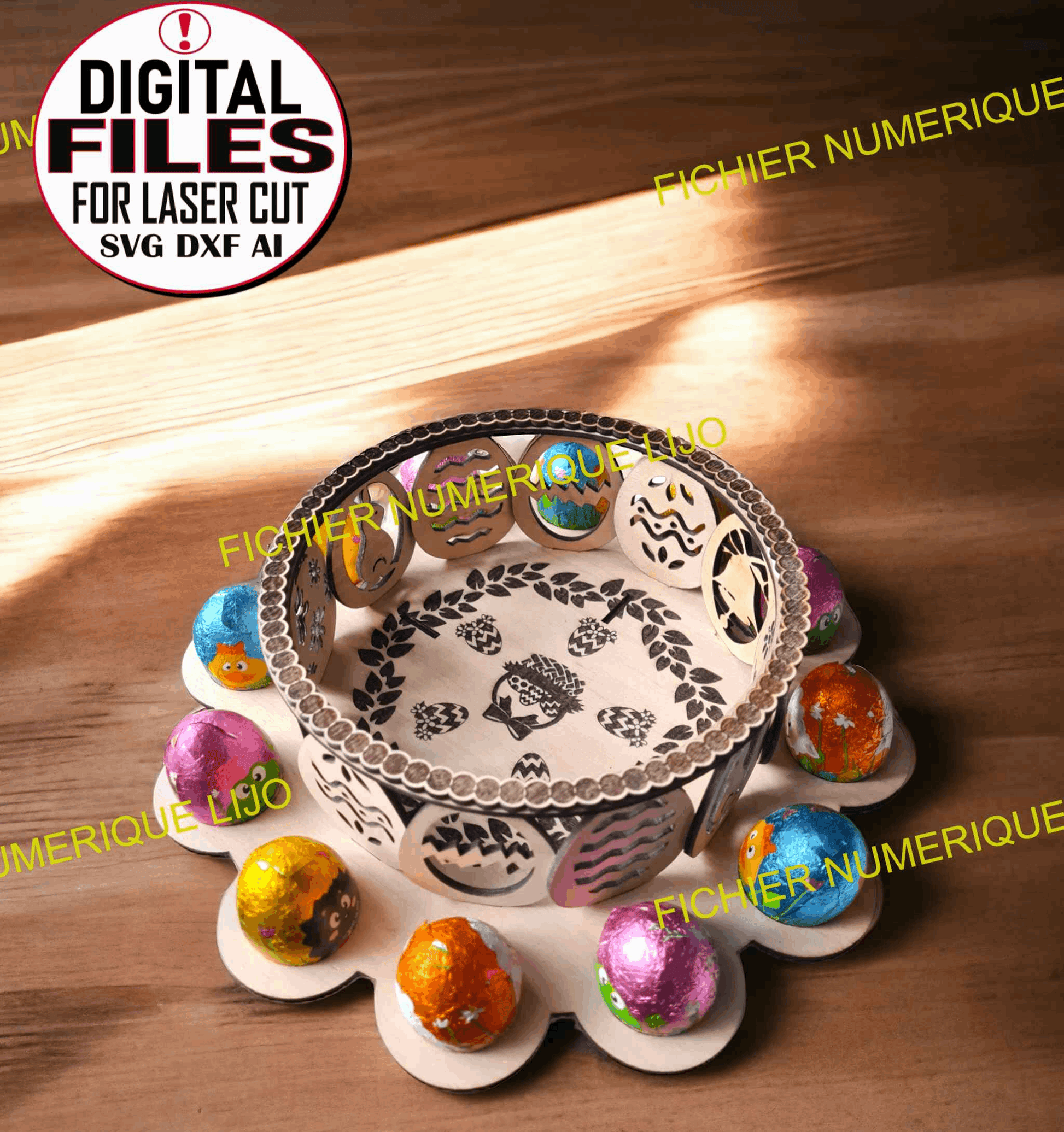 Panier Oeufs Pâques - Fichier Panier Pâques à Télécharger - LIJO CREA