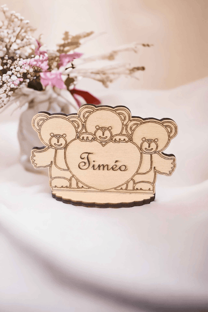 Marque-places Oursons Anges - Décoration Originale pour Événements - LIJO CREA
