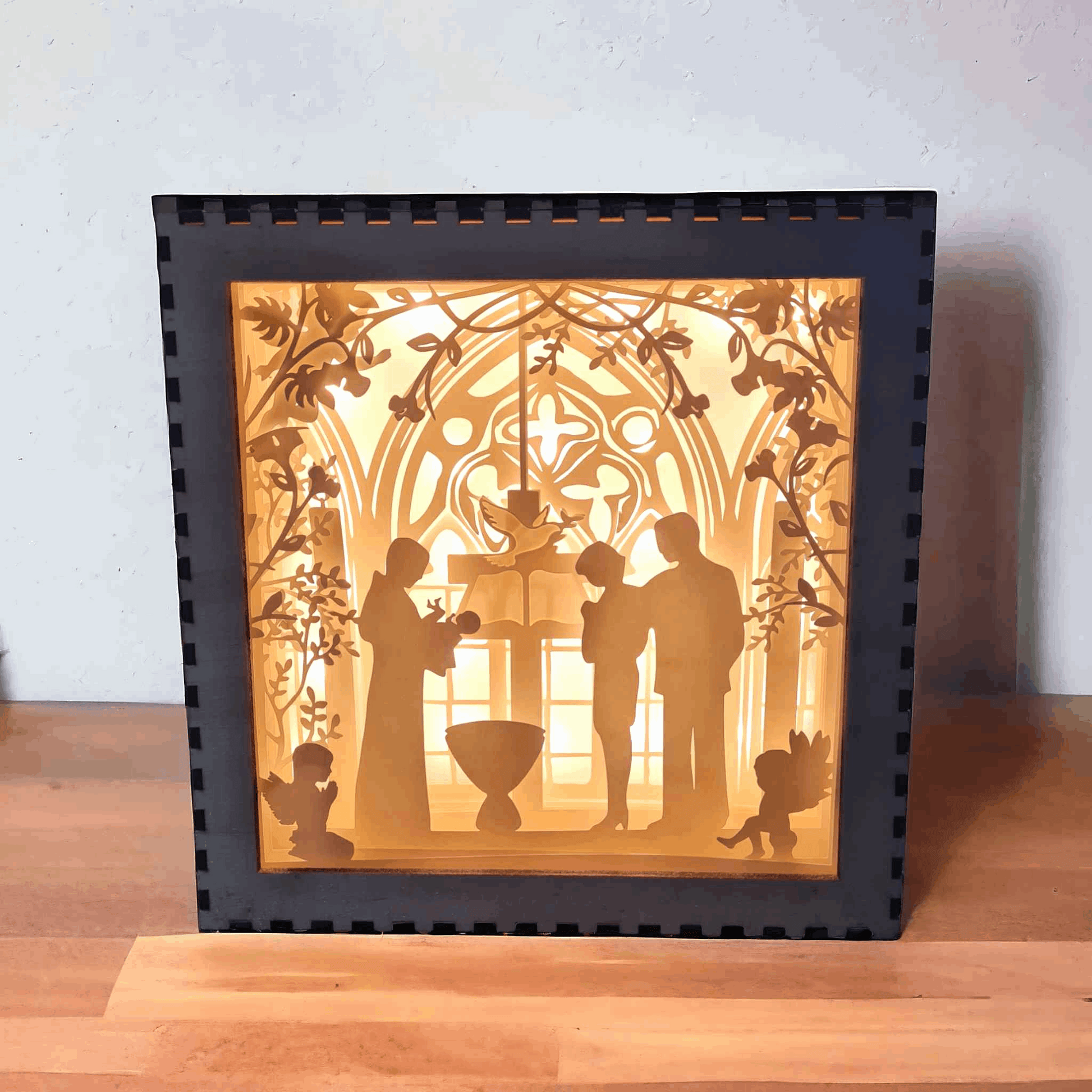 Baptême : fichier lightbox baptême pour une célébration inoubliable - LIJO CREA