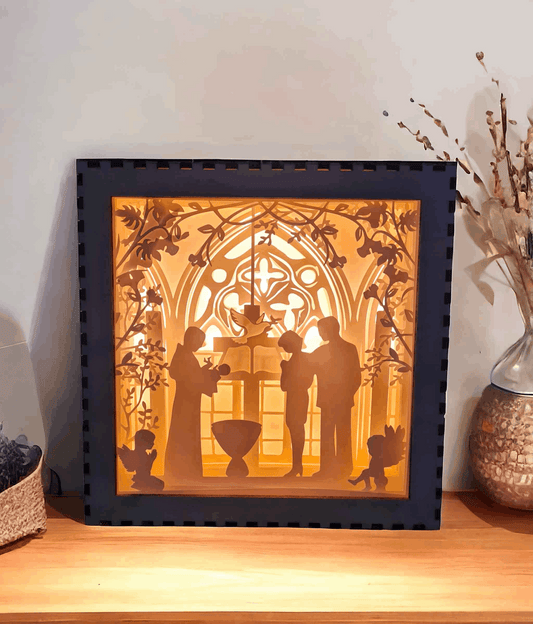 Baptême : fichier lightbox baptême pour une célébration inoubliable - LIJO CREA